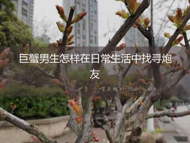 巨蟹男生怎樣在日常生活中找尋炮友
