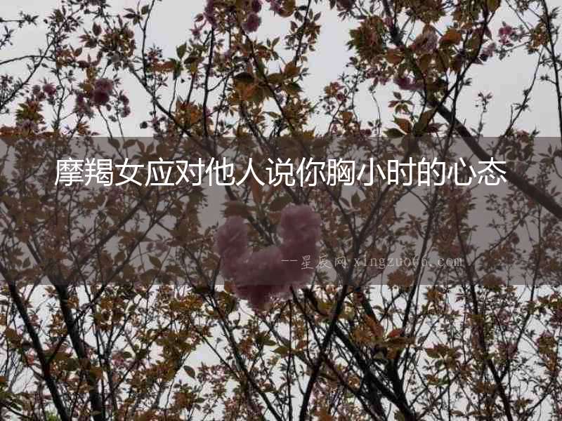 摩羯女應(yīng)對他人說你胸小時的心態(tài)