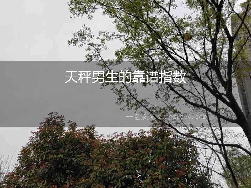 天秤男生的靠譜指數(shù)