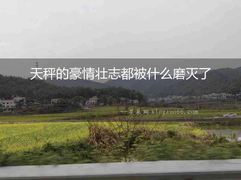 天秤的豪情壯志都被什么磨滅了