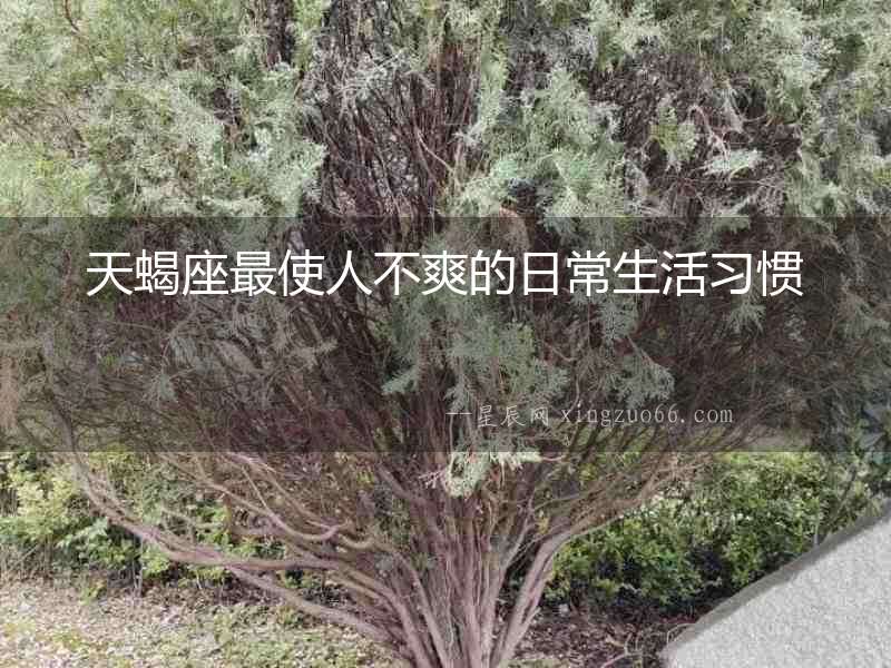 天蝎座最使人不爽的日常生活習(xí)慣