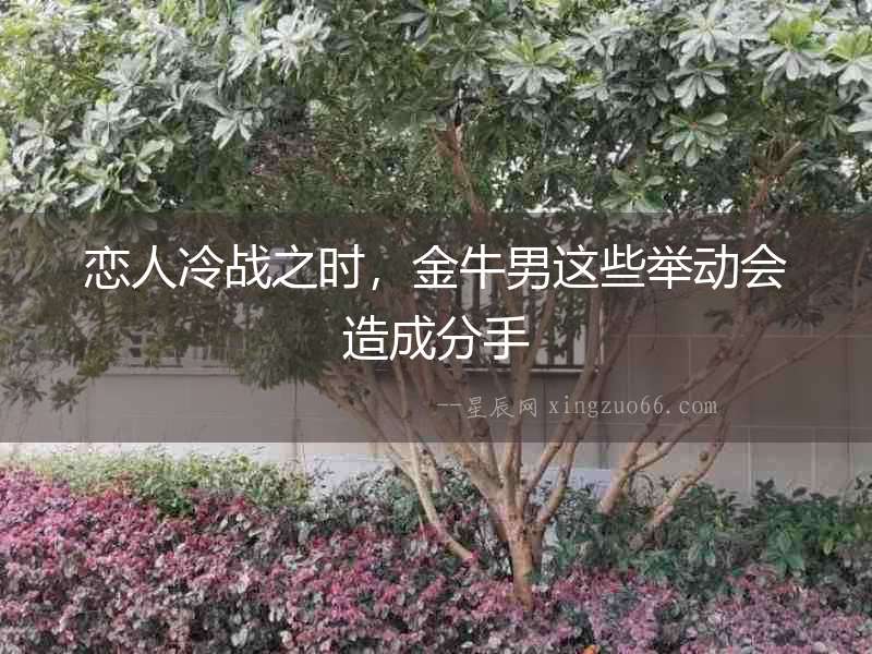 戀人冷戰之時，金牛男這些舉動會造成分手