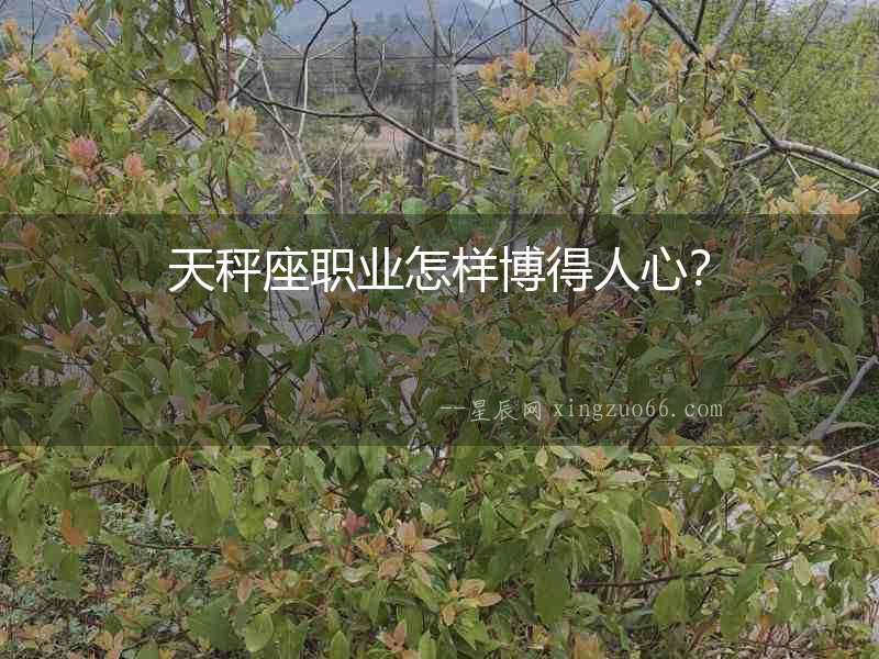 天秤座職業怎樣博得人心？
