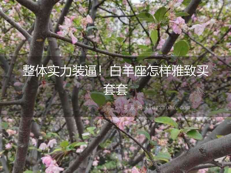 整體實(shí)力裝逼！白羊座怎樣雅致買(mǎi)套套