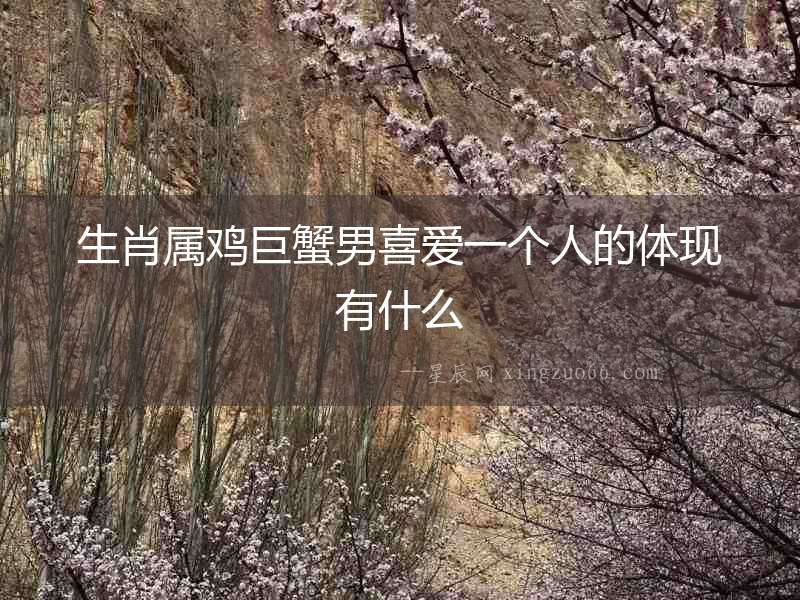 生肖屬雞巨蟹男喜愛一個人的體現有什么