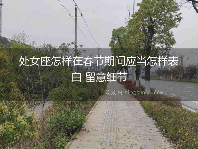 處女座怎樣在春節(jié)期間應(yīng)當(dāng)怎樣表白 留意細(xì)節(jié)