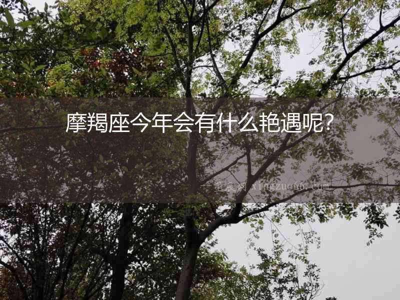 摩羯座今年會有什么艷遇呢？