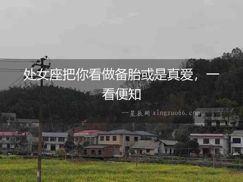 處女座把你看做備胎或是真愛(ài)，一看便知