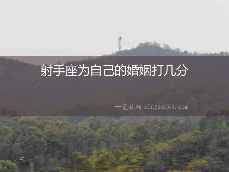射手座為自己的婚姻打幾分