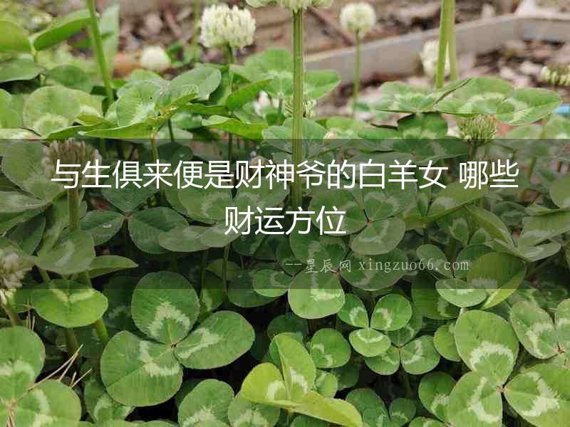 與生俱來便是財神爺?shù)陌籽蚺?哪些財運方位