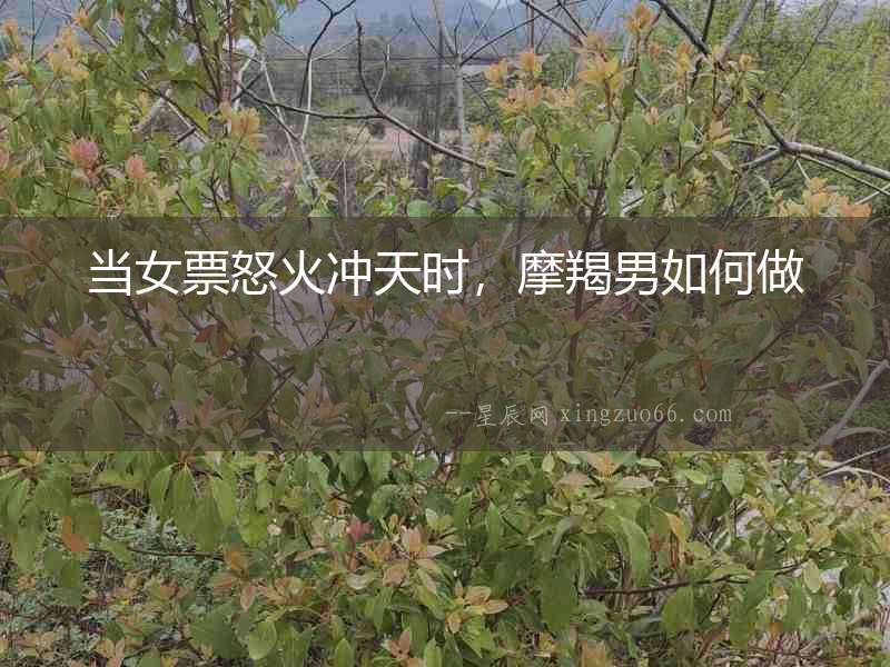 當(dāng)女票怒火沖天時(shí)，摩羯男如何做