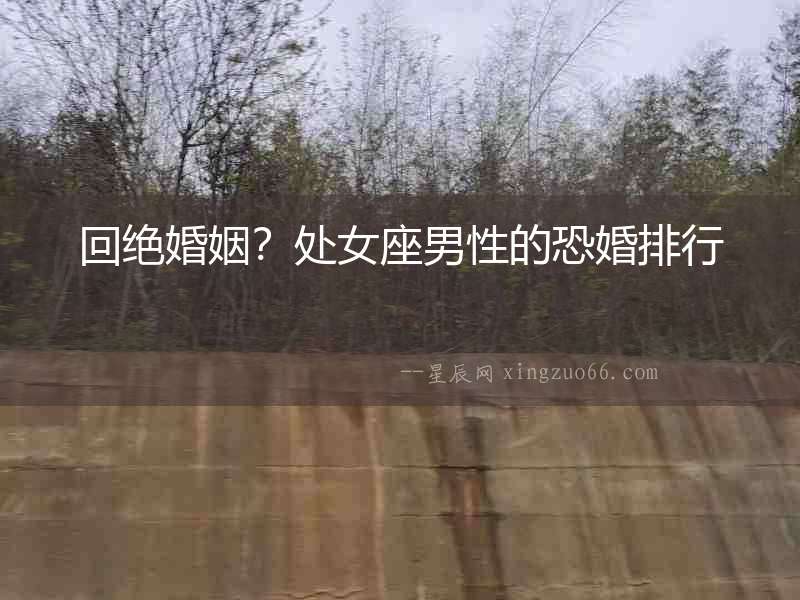 回絕婚姻？處女座男性的恐婚排行