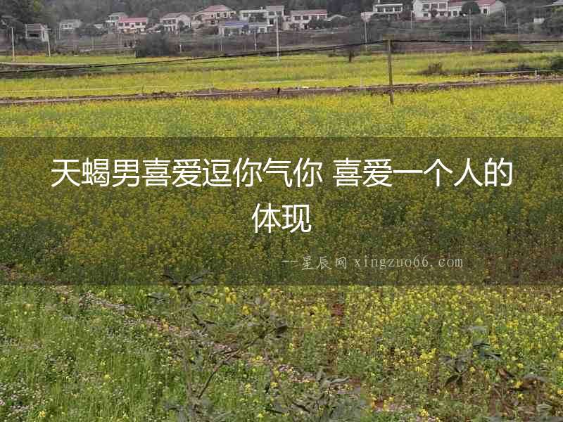 天蝎男喜愛逗你氣你 喜愛一個人的體現(xiàn)