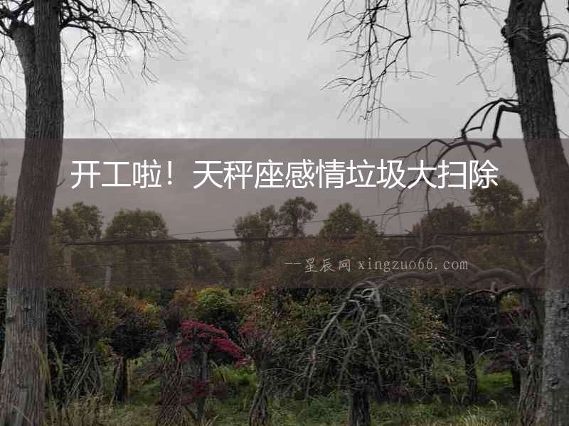 開工啦！天秤座感情垃圾大掃除
