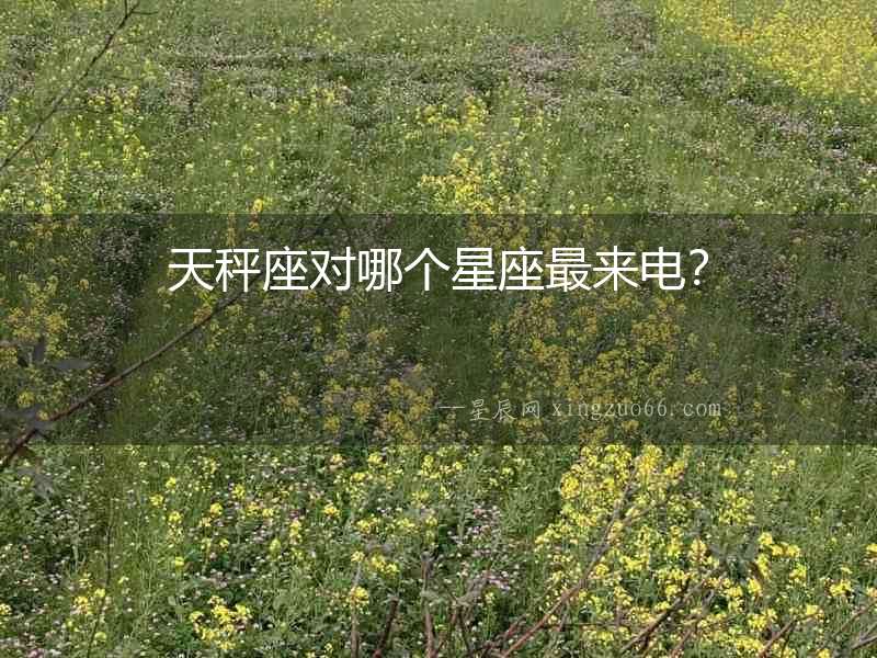 天秤座對哪個星座最來電？