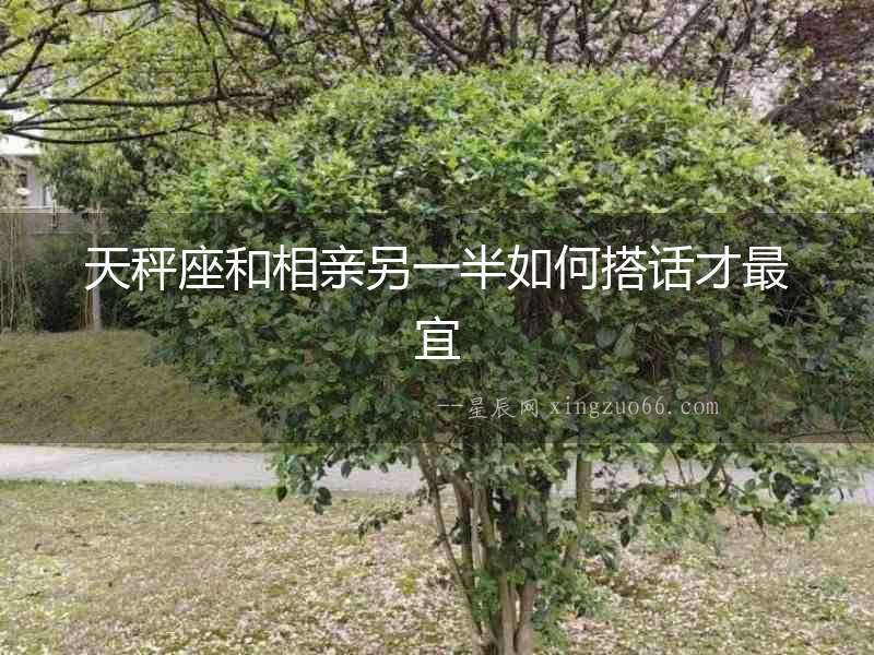 天秤座和相親另一半如何搭話才最宜