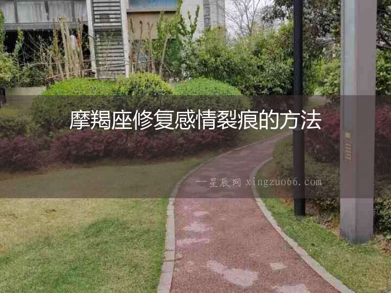 摩羯座修復感情裂痕的方法