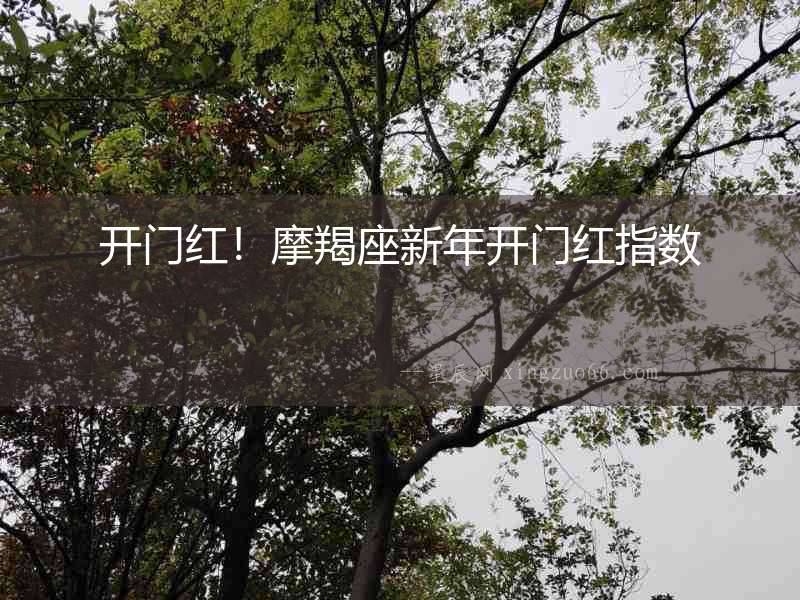 開(kāi)門紅！摩羯座新年開(kāi)門紅指數(shù)