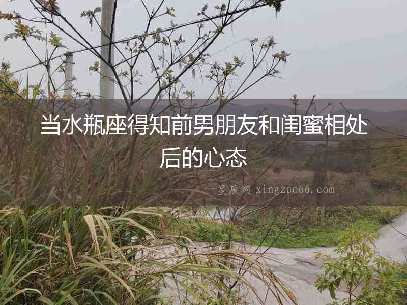 當(dāng)水瓶座得知前男朋友和閨蜜相處后的心態(tài)