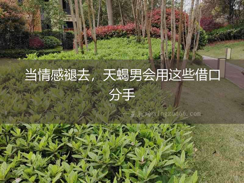 當情感褪去，天蝎男會用這些借口分手