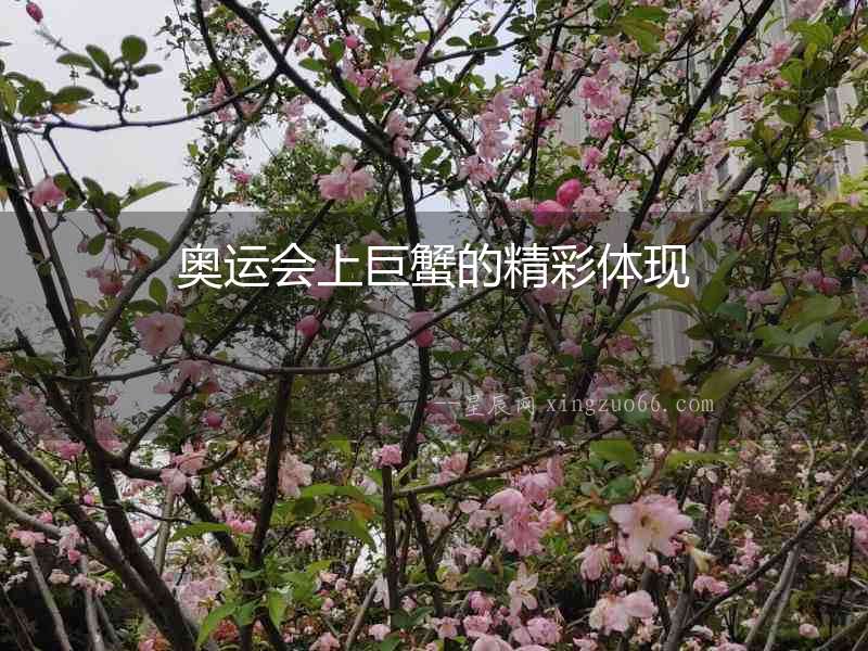 奧運會上巨蟹的精彩體現