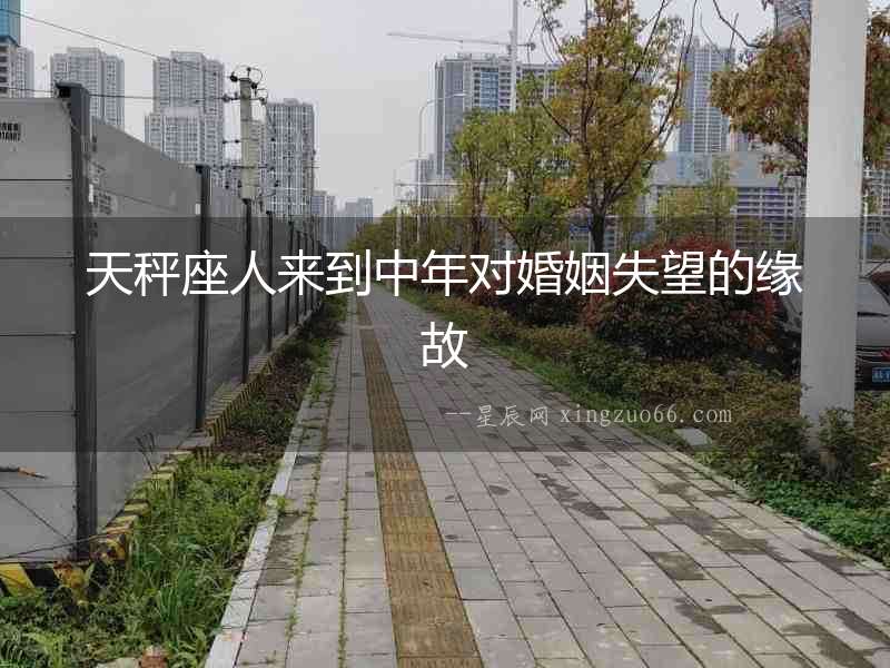 天秤座人來到中年對(duì)婚姻失望的緣故