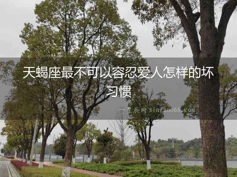 天蝎座最不可以容忍愛人怎樣的壞習(xí)慣