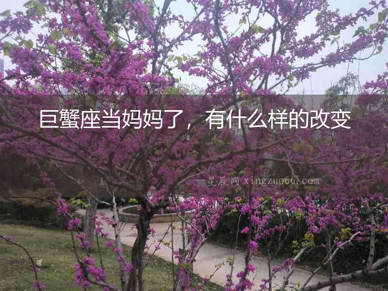 巨蟹座當媽媽了，有什么樣的改變
