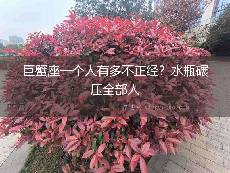 巨蟹座一個人有多不正經？水瓶碾壓全部人