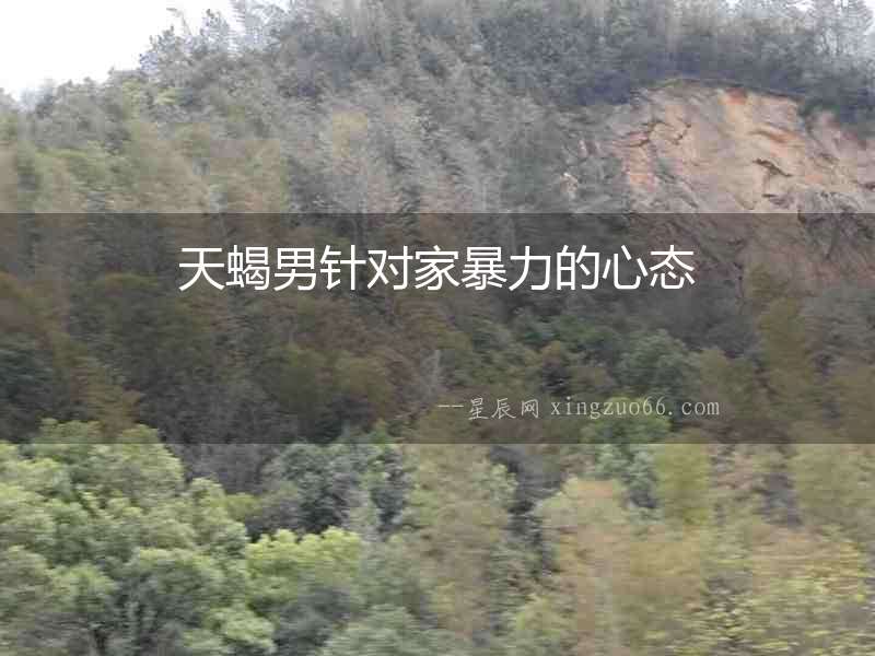 天蝎男針對家暴力的心態