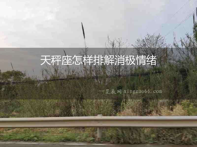 天秤座怎樣排解消極情緒