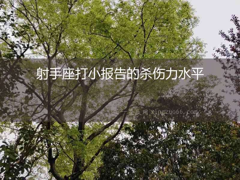 射手座打小報(bào)告的殺傷力水平