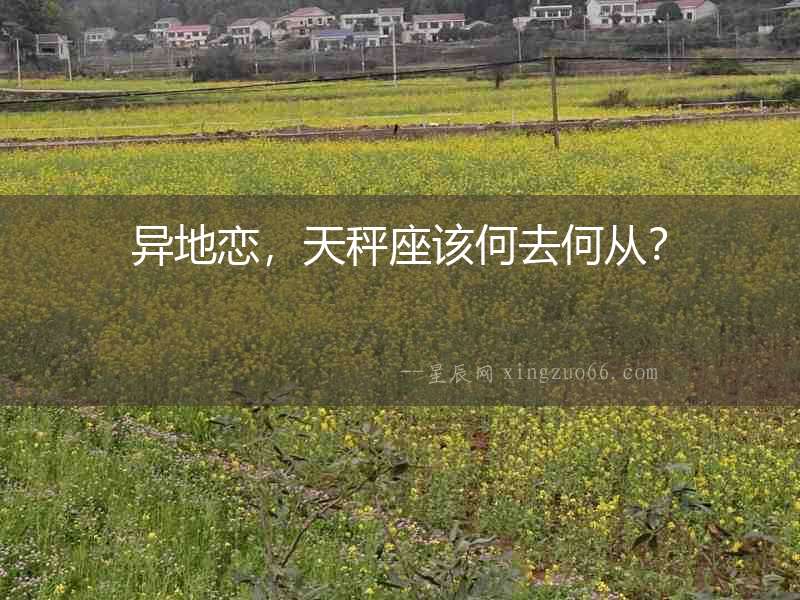 異地戀，天秤座該何去何從？