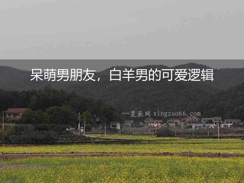 呆萌男朋友，白羊男的可愛邏輯