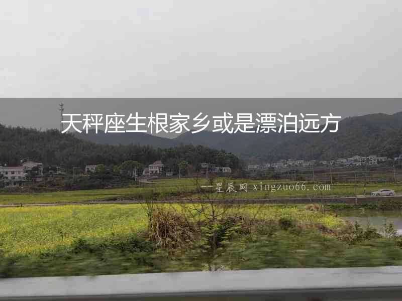 天秤座生根家鄉或是漂泊遠方
