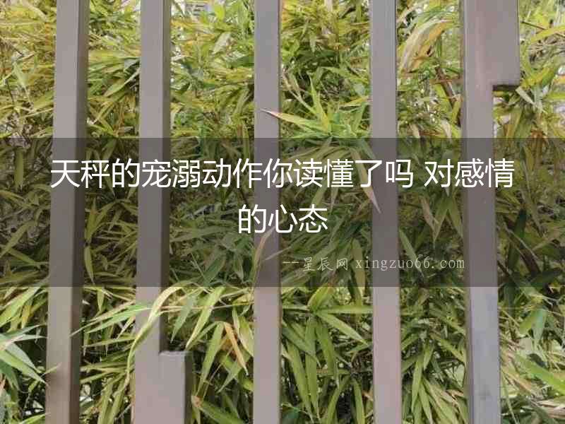 天秤的寵溺動作你讀懂了嗎 對感情的心態