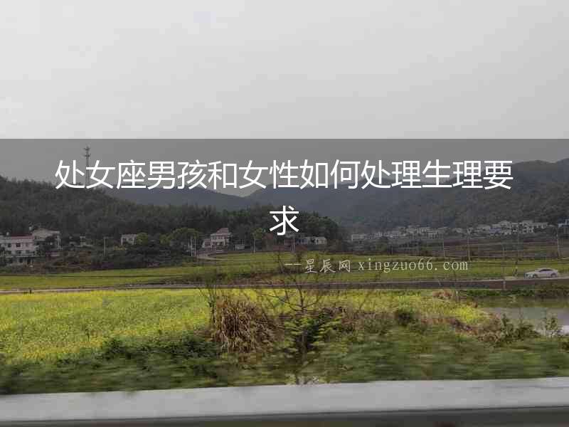 處女座男孩和女性如何處理生理要求