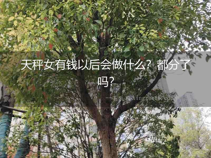 天秤女有錢以后會做什么？都分了嗎？