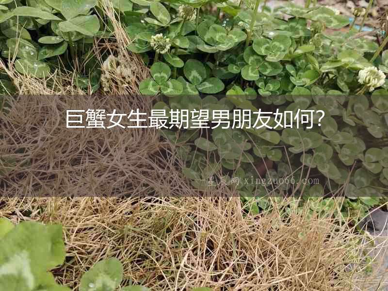 巨蟹女生最期望男朋友如何？