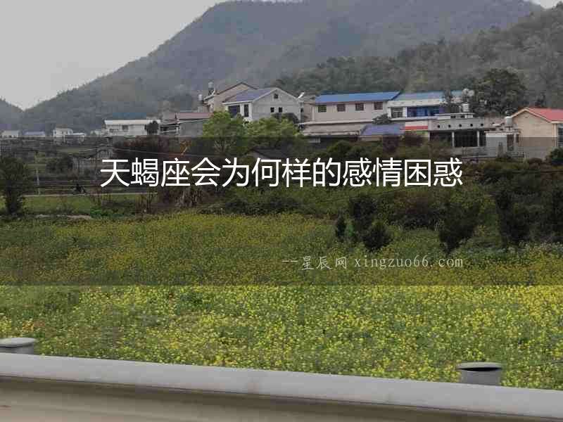 天蝎座會為何樣的感情困惑