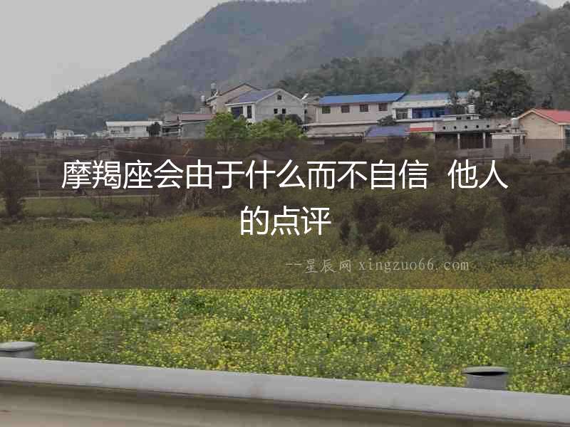 摩羯座會由于什么而不自信  他人的點評