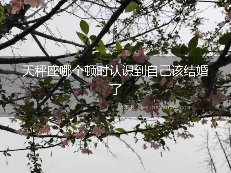 天秤座哪個頓時認識到自己該結(jié)婚了