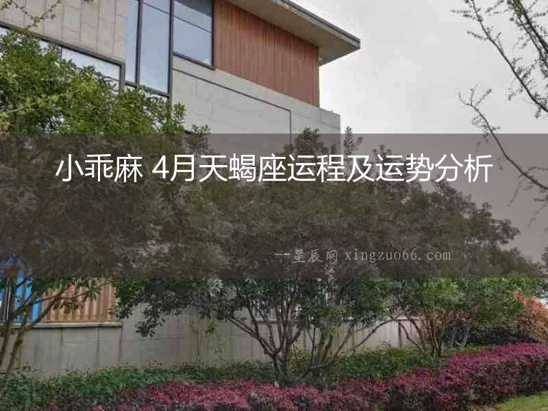 小乖麻 4月天蝎座運程及運勢分析