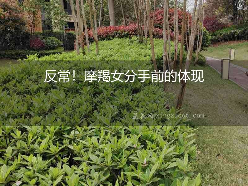 反常！摩羯女分手前的體現