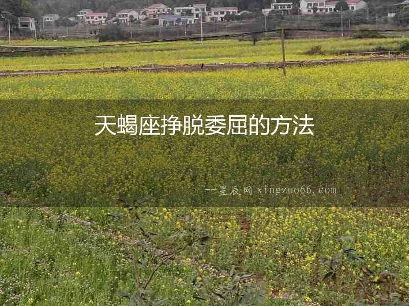 天蝎座掙脫委屈的方法