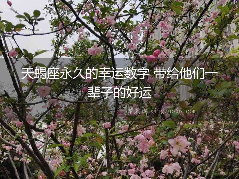 天蝎座永久的幸運數字 帶給他們一輩子的好運