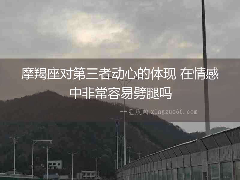 摩羯座對(duì)第三者動(dòng)心的體現(xiàn) 在情感中非常容易劈腿嗎