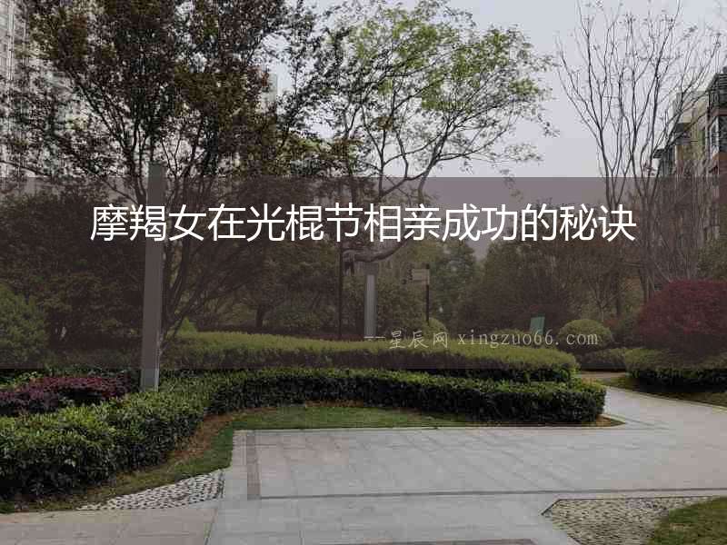 摩羯女在光棍節(jié)相親成功的秘訣