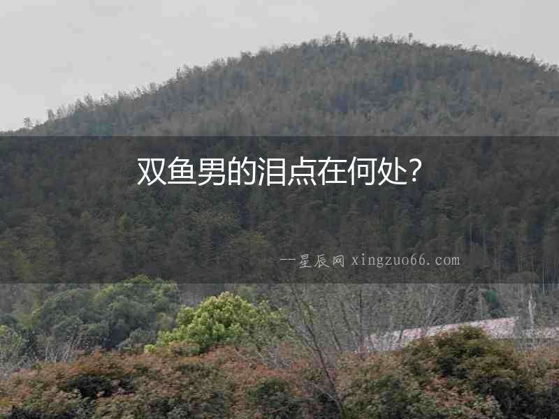 雙魚男的淚點在何處？