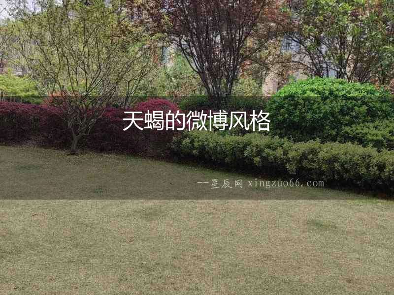 天蝎的微博風格